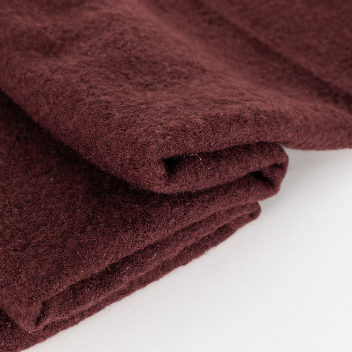 Burgundy Wool Blend Fringed Scarf - Image 8