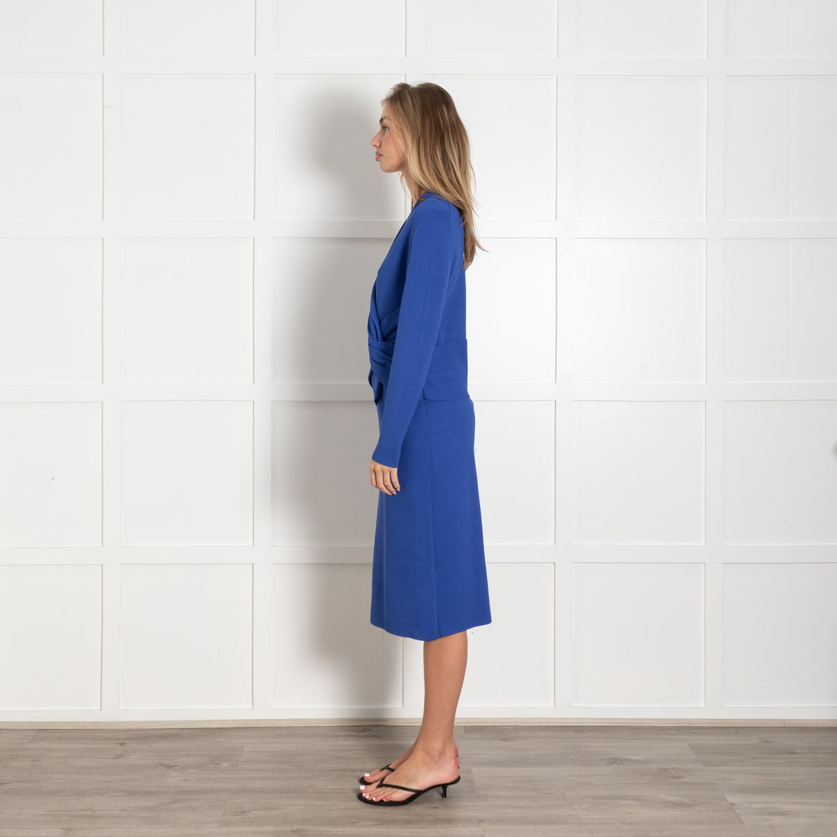 The Fold Cobalt Blue Wrap Dress - Image 4