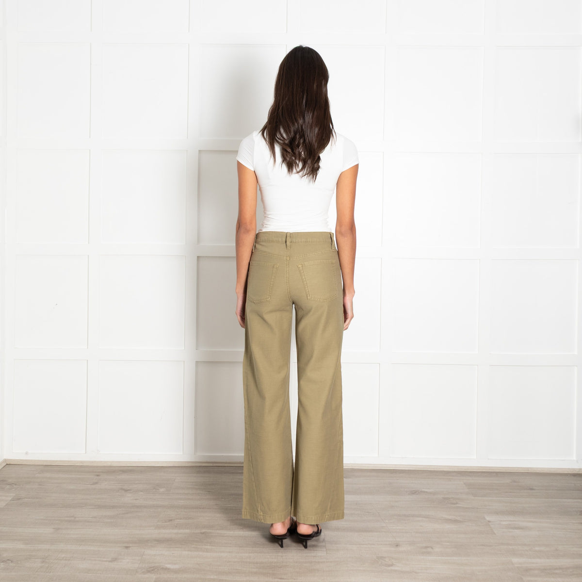 Frame Green Baggy Palazzo Jeans - Image 5