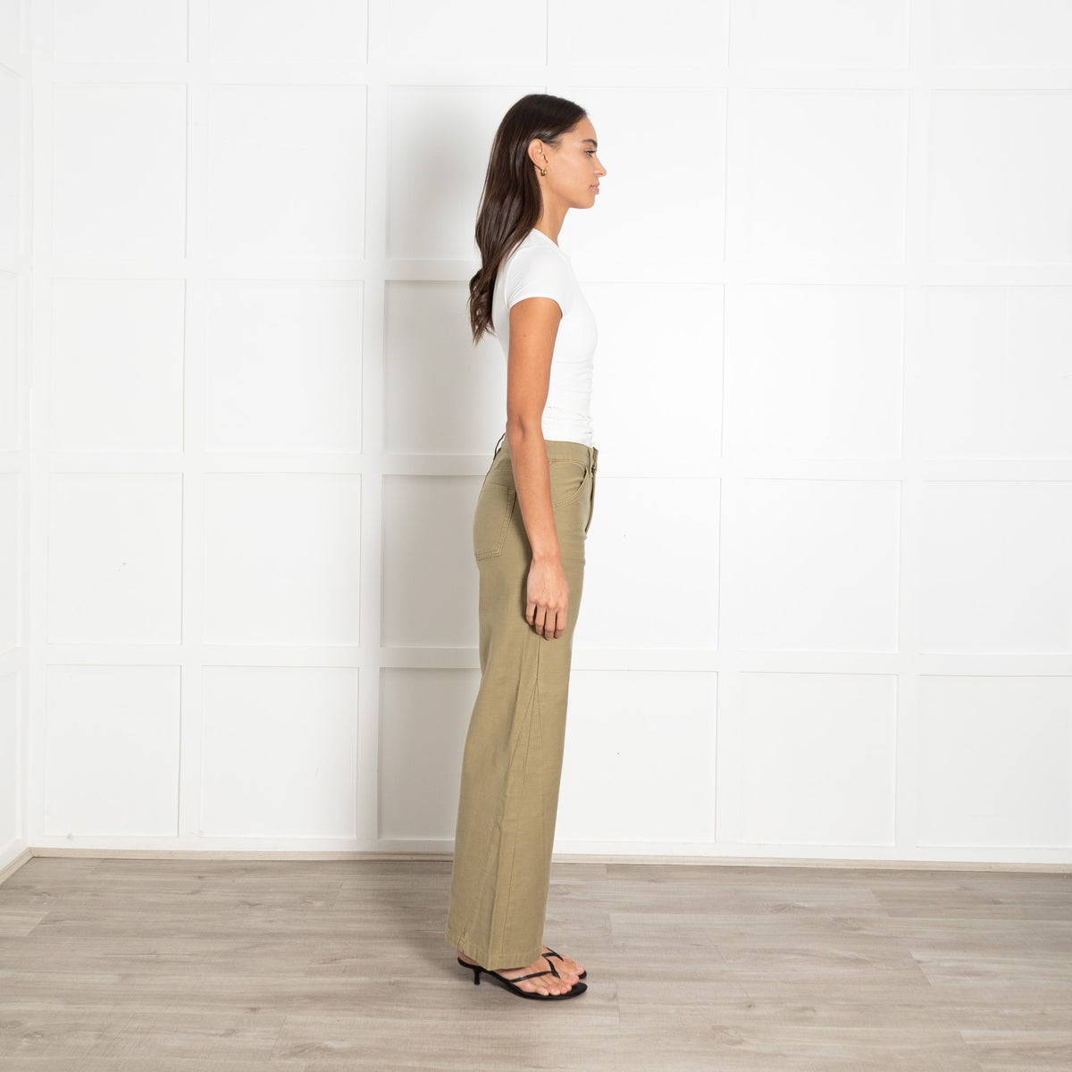 Frame Green Baggy Palazzo Jeans - Image 6