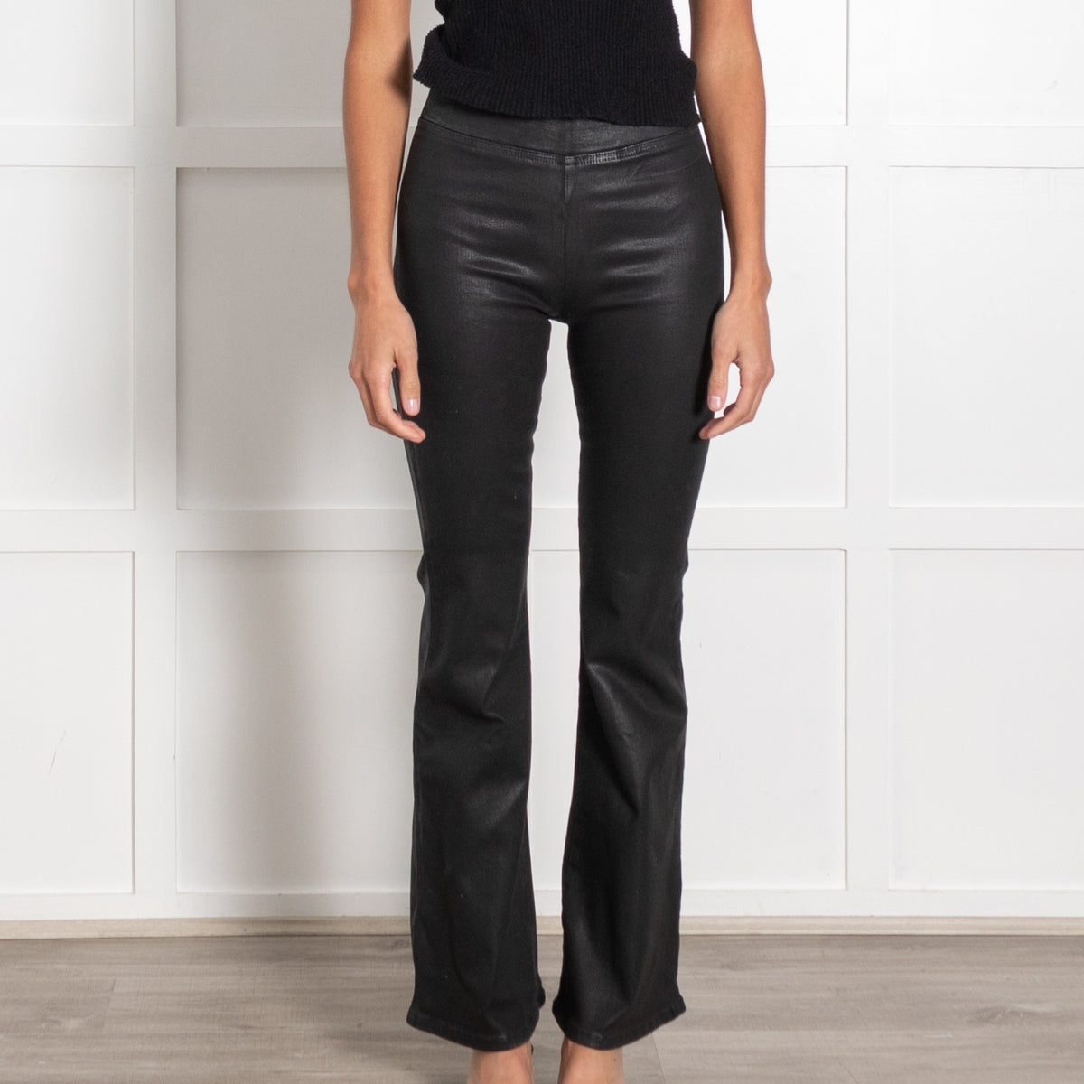 FRAME The Jetset Flare Jeans Black Flared Pants - Image 2