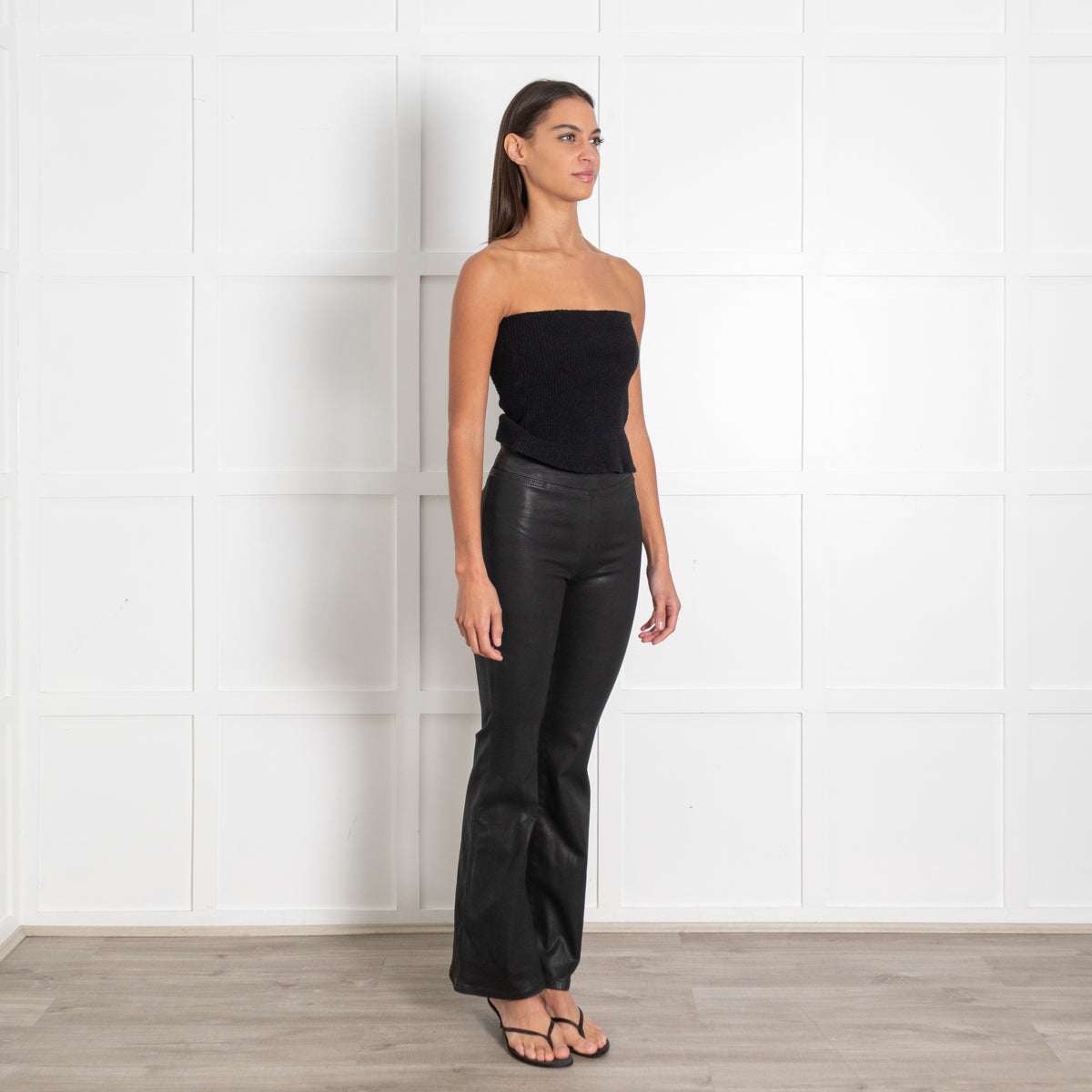 FRAME The Jetset Flare Jeans Black Flared Pants - Image 7