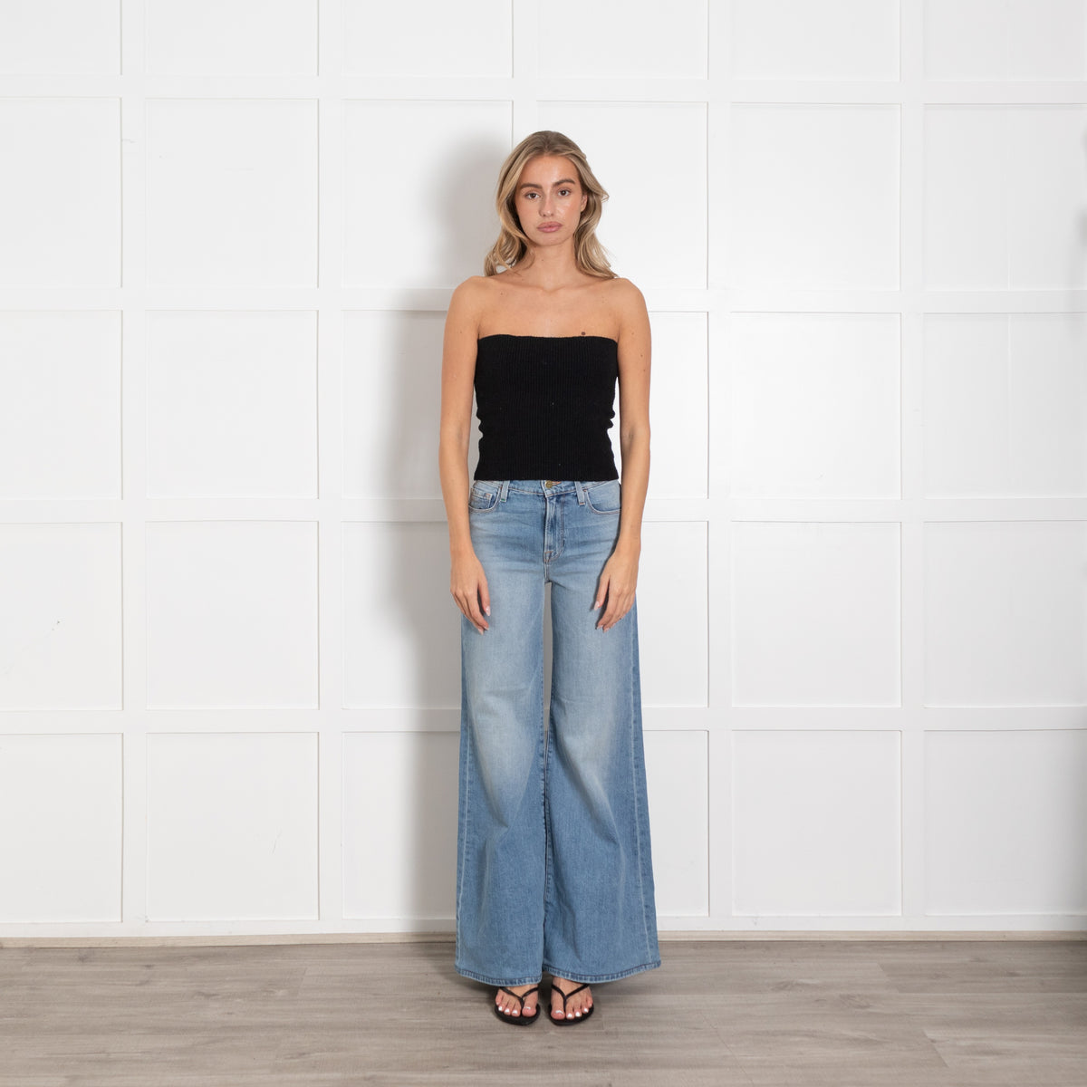 FRAME Pale Blue Denim Le Palazzo Jeans - Image 1