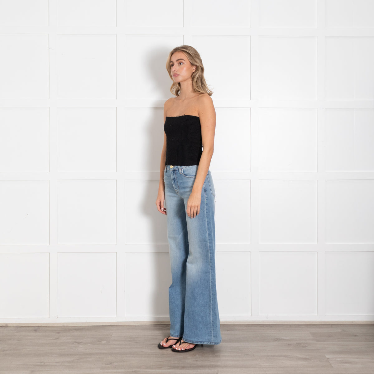 FRAME Pale Blue Denim Le Palazzo Jeans - Image 3