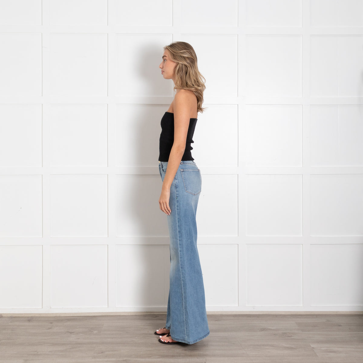 FRAME Pale Blue Denim Le Palazzo Jeans - Image 4