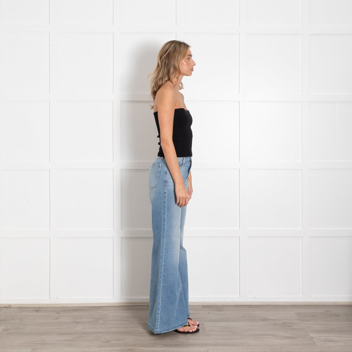 FRAME Pale Blue Denim Le Palazzo Jeans - Image 6