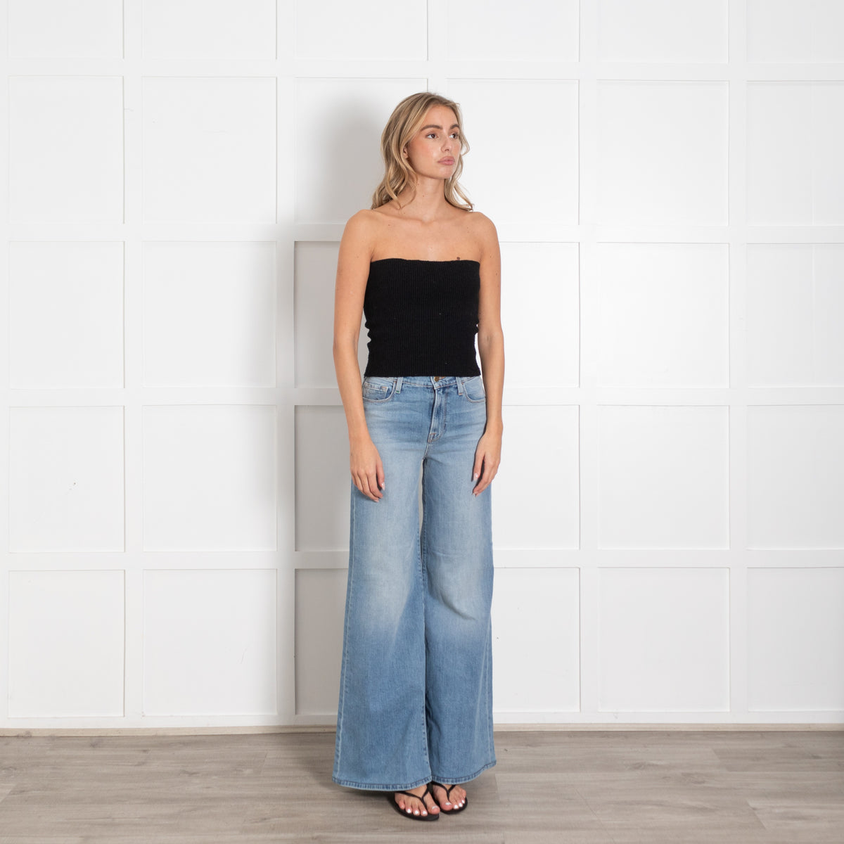 FRAME Pale Blue Denim Le Palazzo Jeans - Image 7