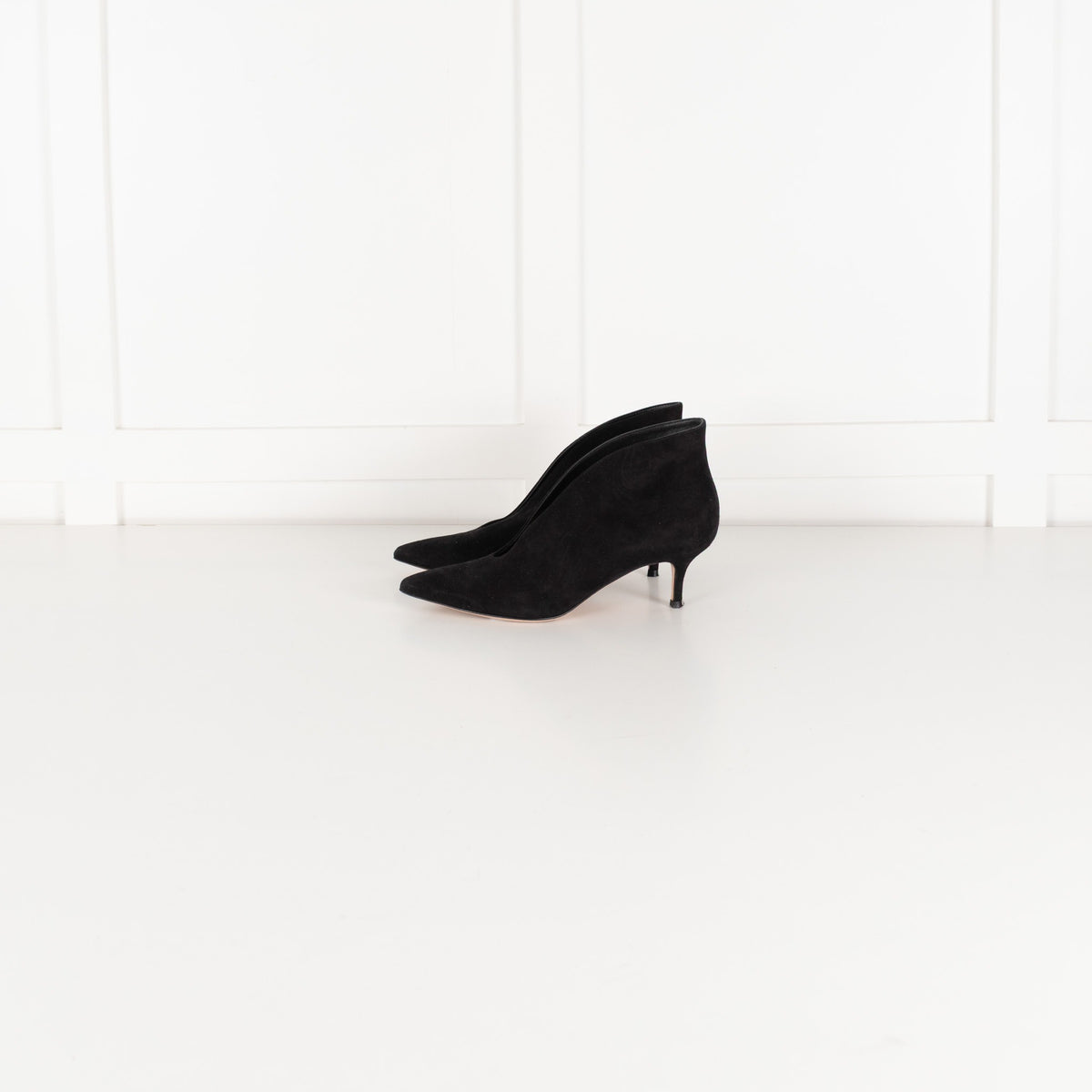 Gianvito Rossi Black Suede Shoe Boots - Image 3