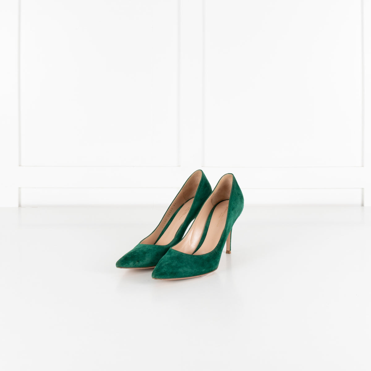 Gianvito Rossi Green Suede High Heels - Image 2