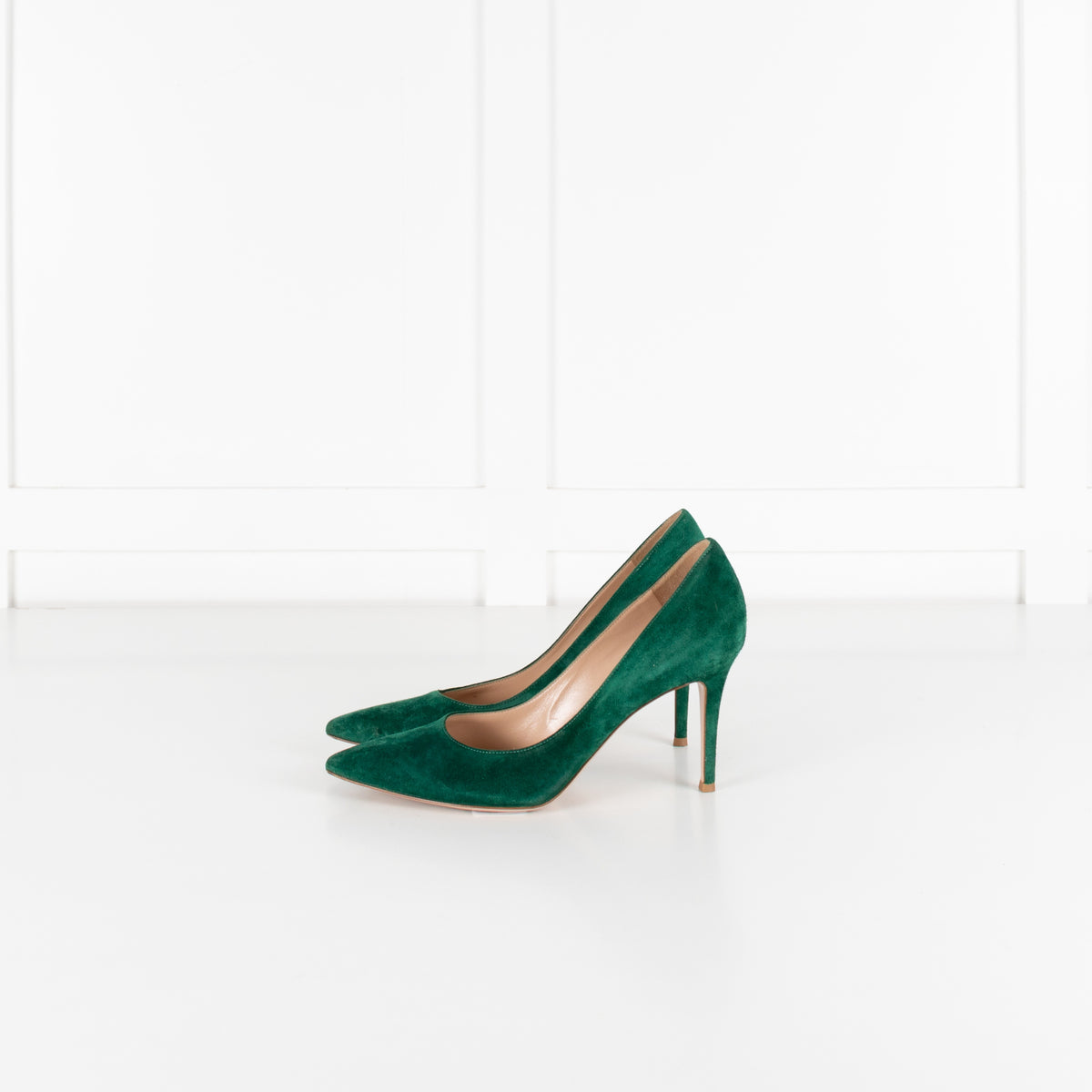 Gianvito Rossi Green Suede High Heels - Image 3