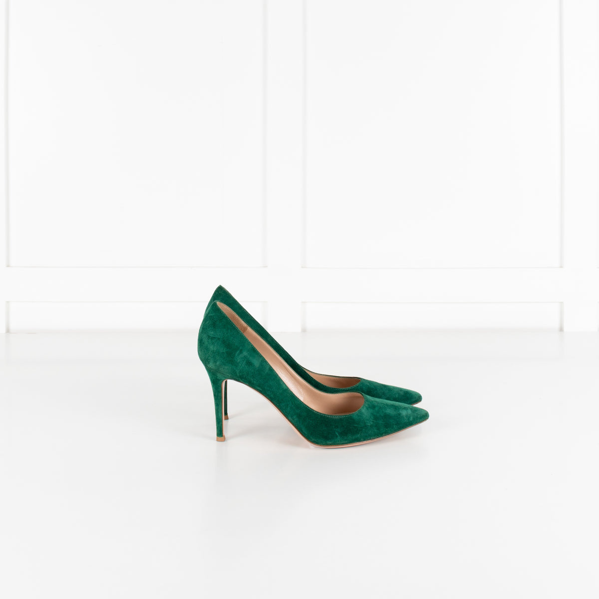 Gianvito Rossi Green Suede High Heels - Image 5