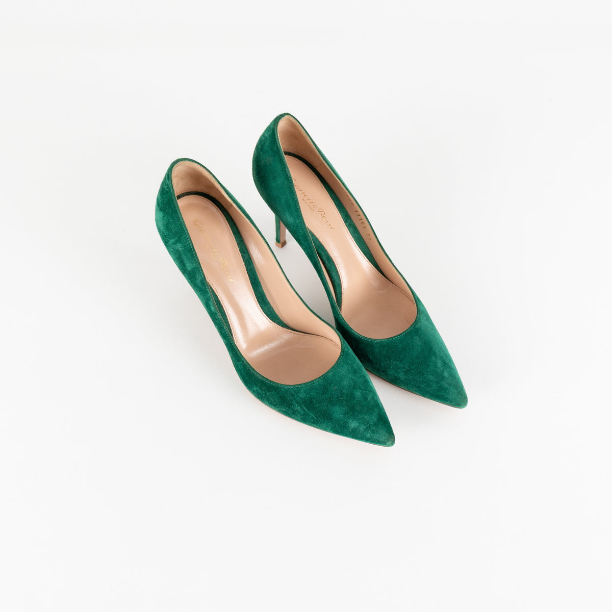 Gianvito Rossi Green Suede High Heels - Image 8