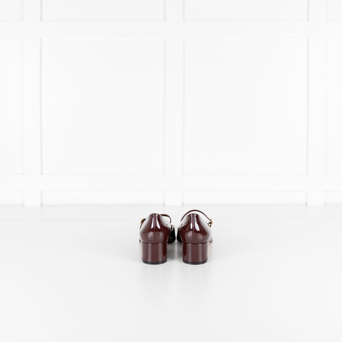 Gianvito Rossi Ribbon Jane Burgundy Patent Shoe - Image 5
