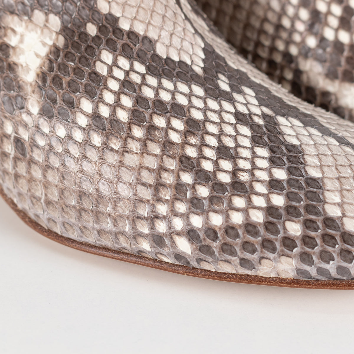 Gianvito Rossi Taupe Snakeskin Block Heel Ankle Boots - Image 12