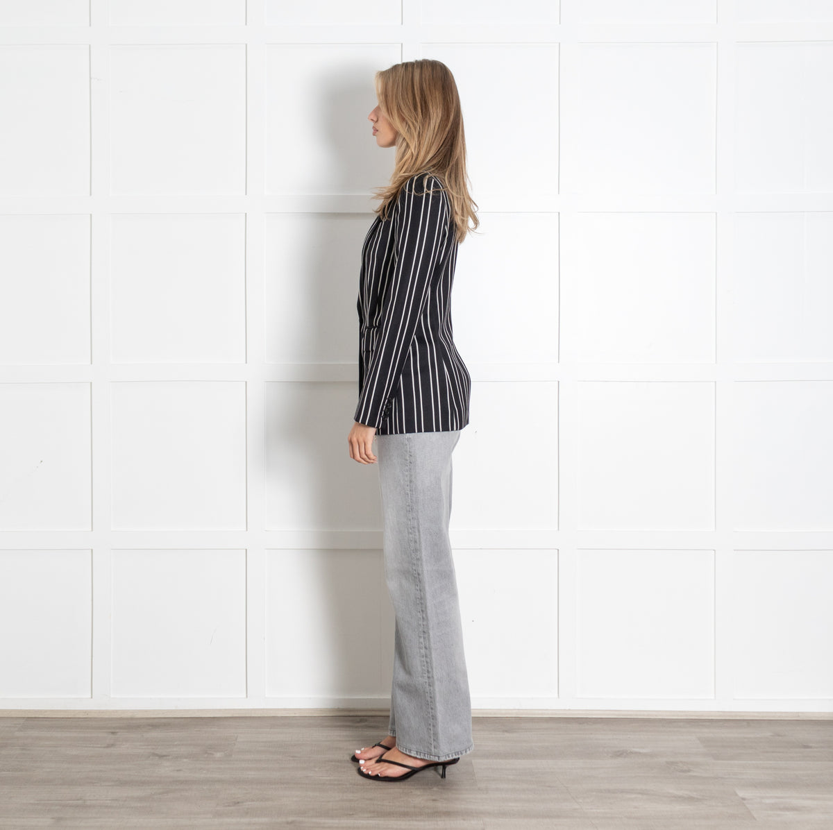Givenchy Black White Striped Blazer Jacket - Image 4