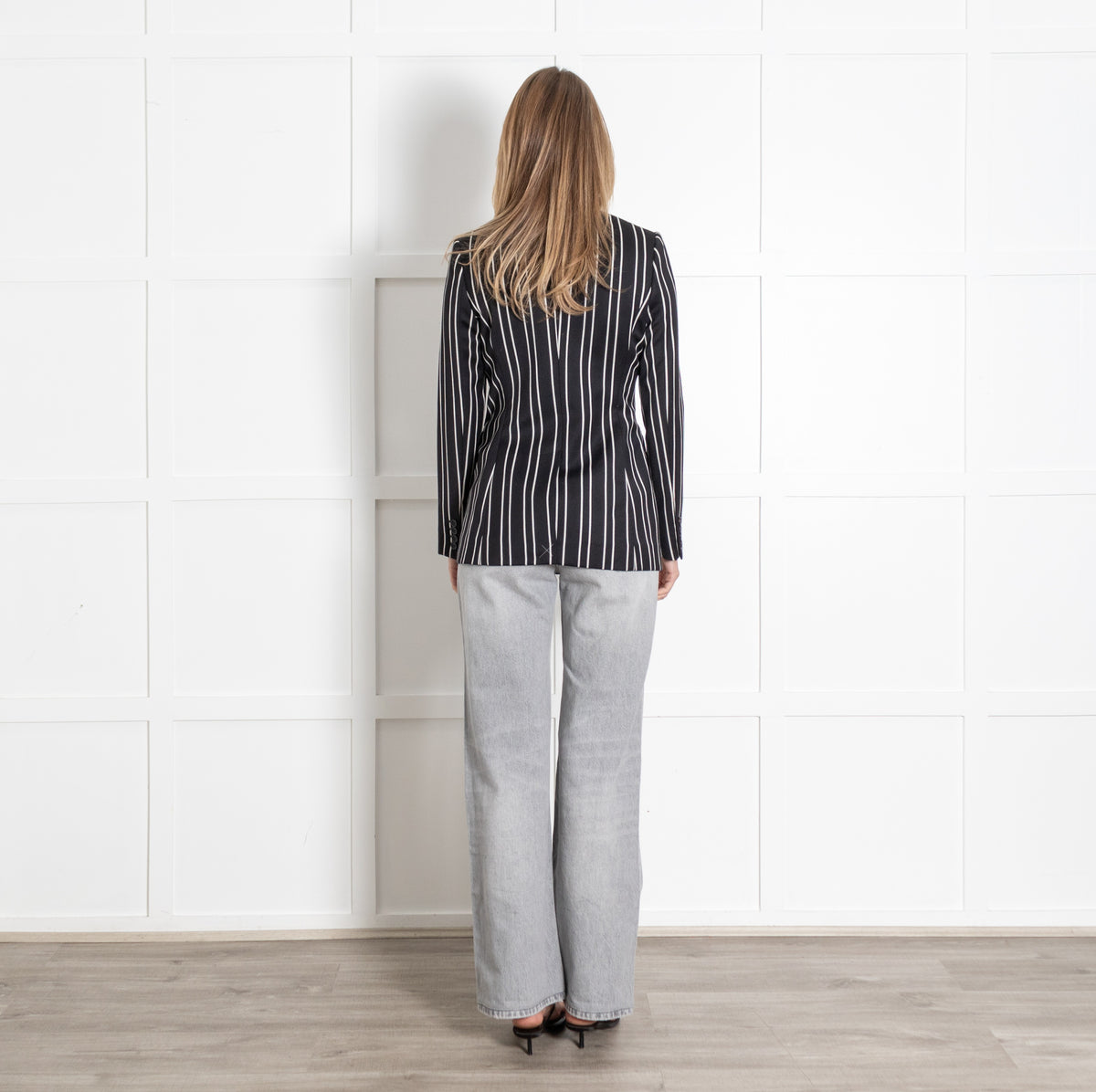 Givenchy Black White Striped Blazer Jacket - Image 5