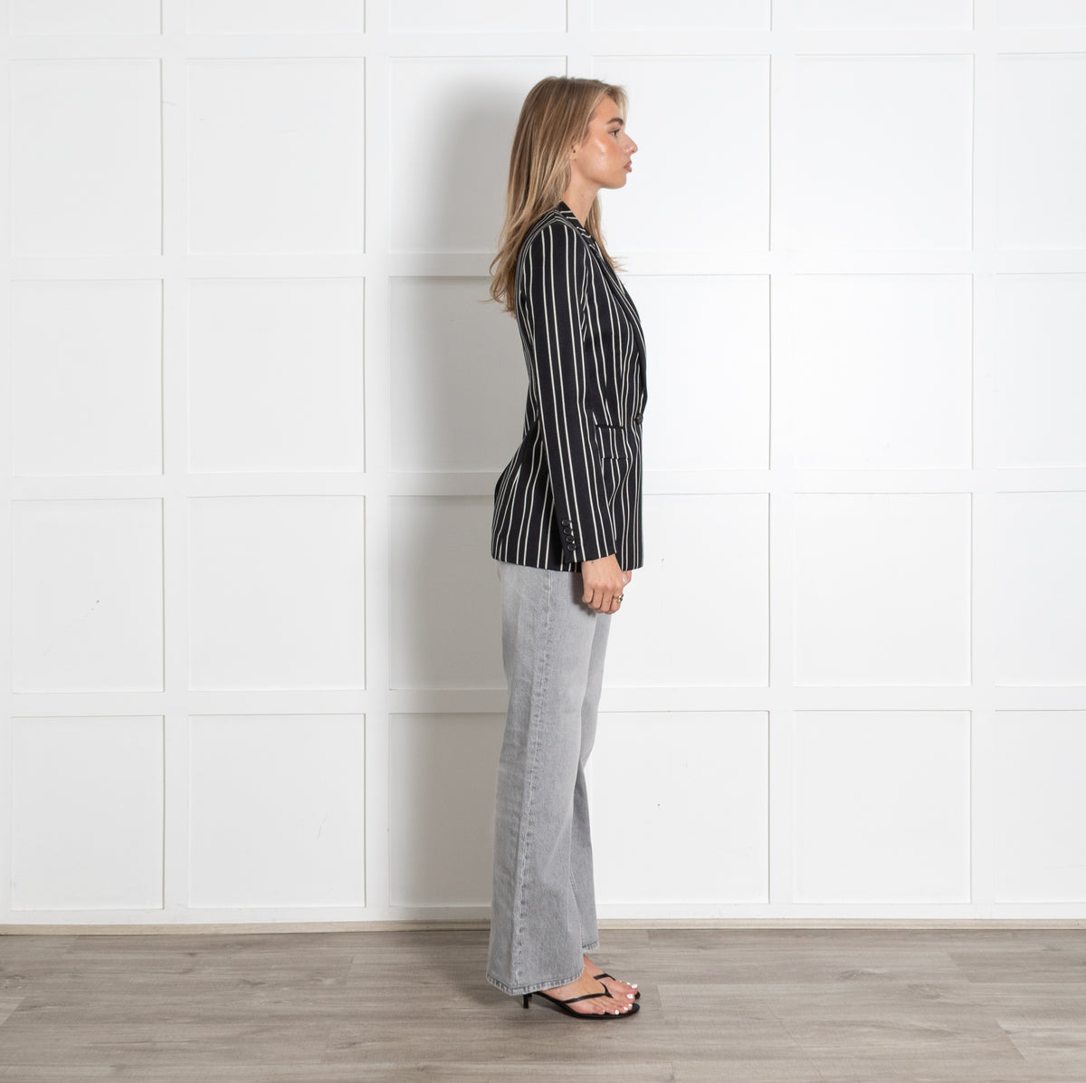 Givenchy Black White Striped Blazer Jacket - Image 6