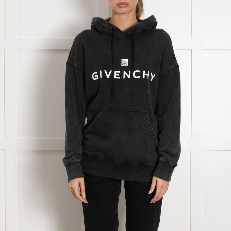 Givenchy Dark Grey Logo Hooded Sweatshirt - Image 2