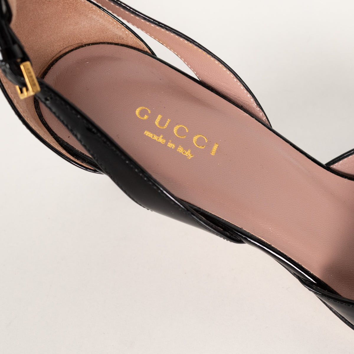 Gucci D'Orsay Black Patent Leather Pumps With Bow Detail UK 3.5 - Image 11