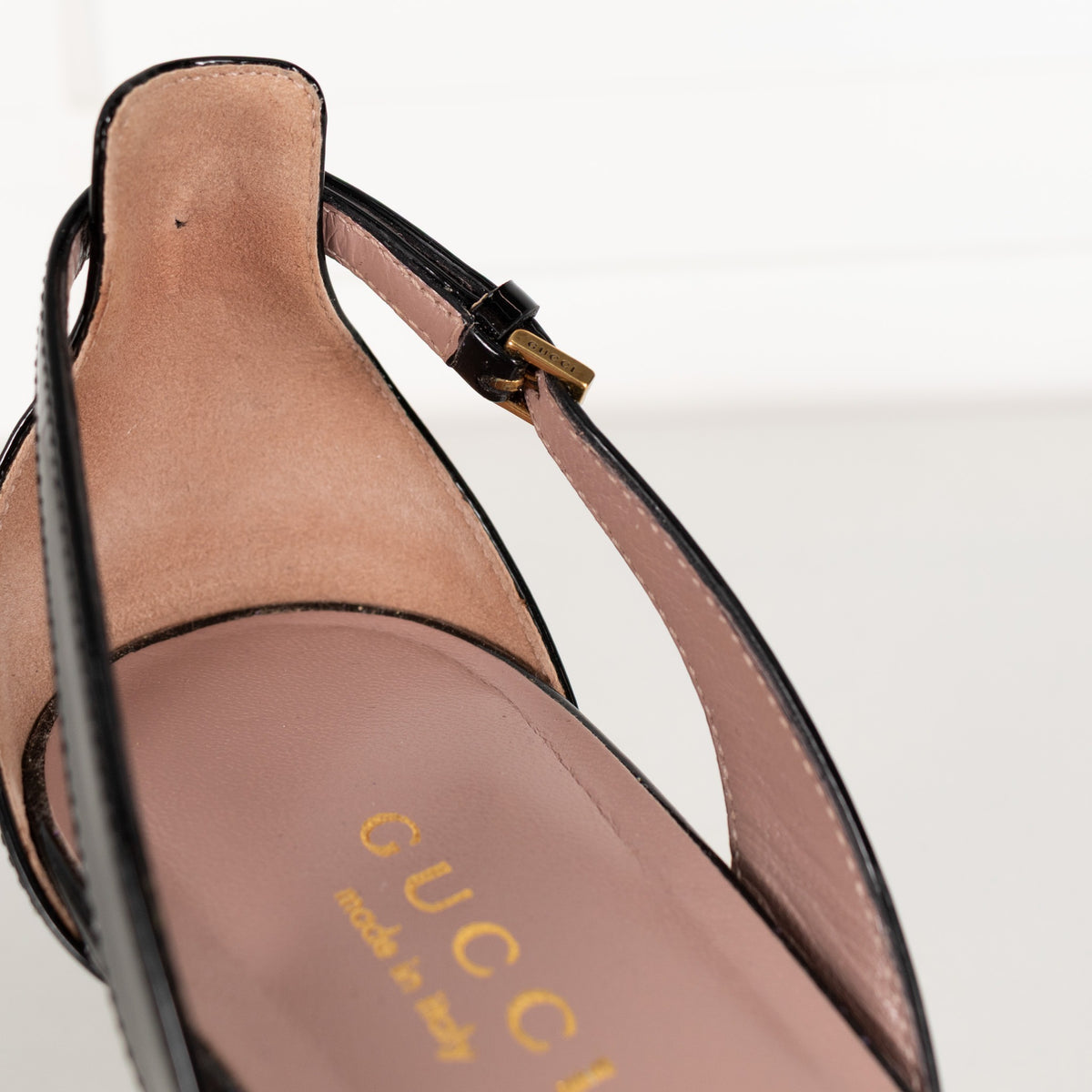 Gucci D'Orsay Black Patent Leather Pumps With Bow Detail UK 3.5 - Image 12