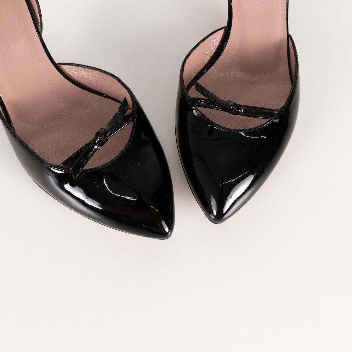 Gucci D'Orsay Black Patent Leather Pumps With Bow Detail UK 3.5 - Image 13