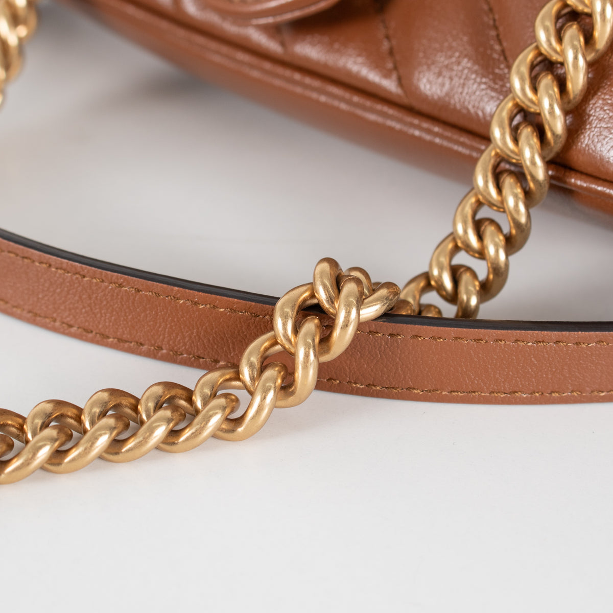 Gucci GG  Brown Marmont Matelasse Small  Bag - Image 11