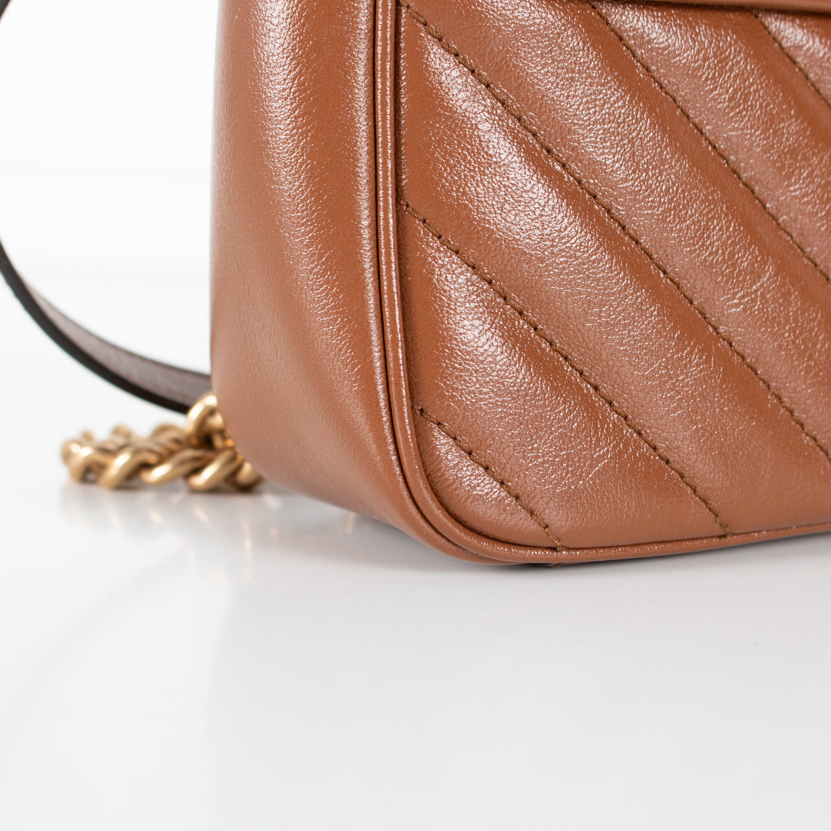Gucci GG  Brown Marmont Matelasse Small  Bag - Image 16