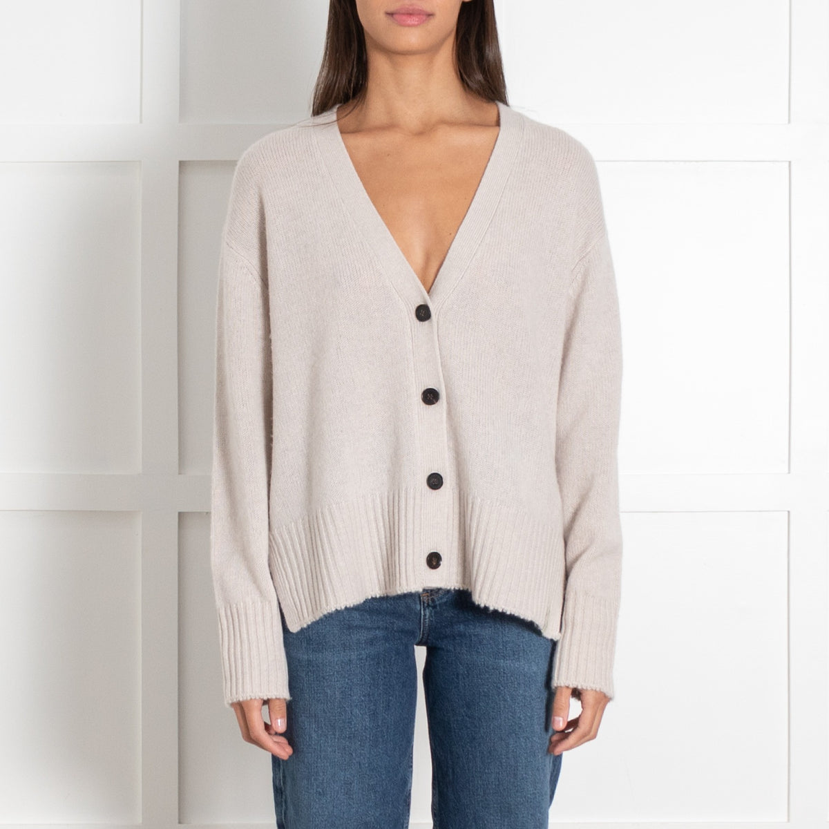 Henry Christ 100% Cashmere Button-Front Cardigan - Image 2