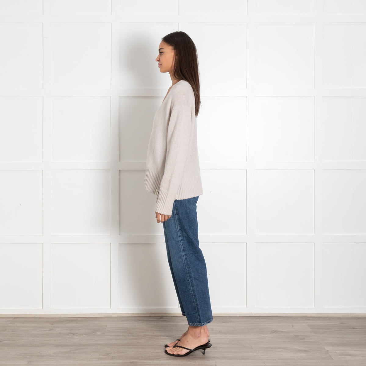 Henry Christ 100% Cashmere Button-Front Cardigan - Image 4