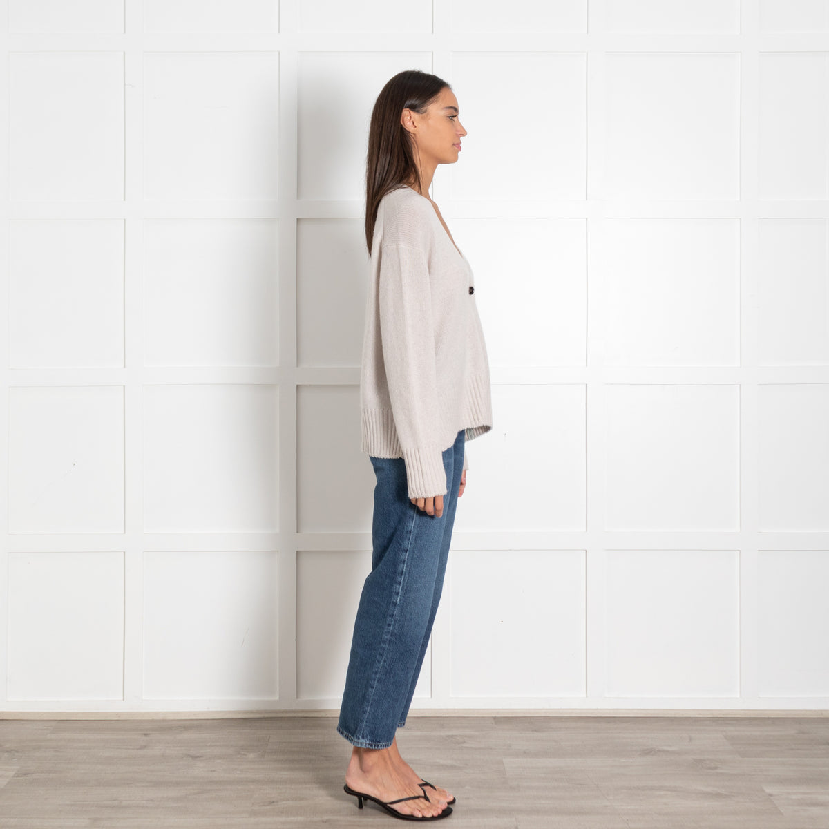 Henry Christ 100% Cashmere Button-Front Cardigan - Image 6