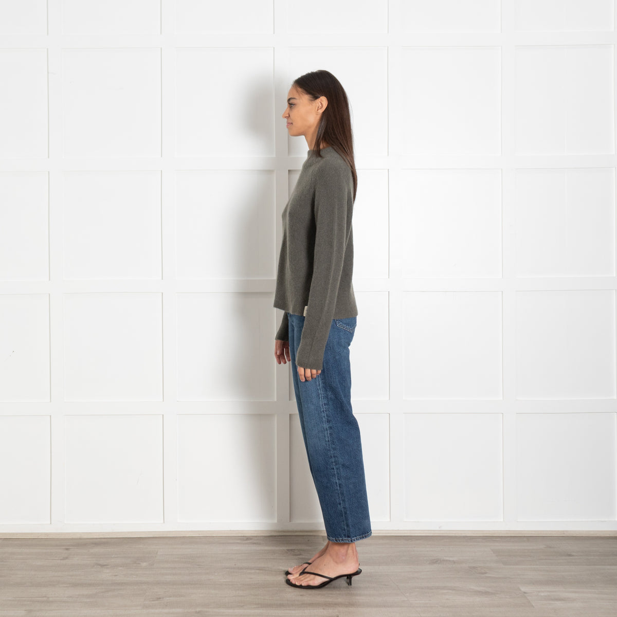 Henry Christ Khaki Cashmere Sweater - Image 4