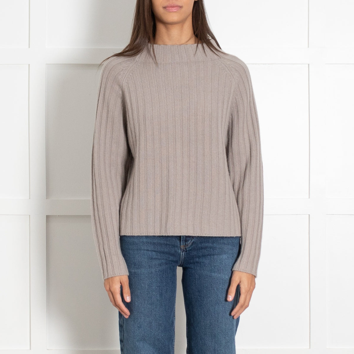 Henry Christ Ribbed Beige Sweater - Image 1