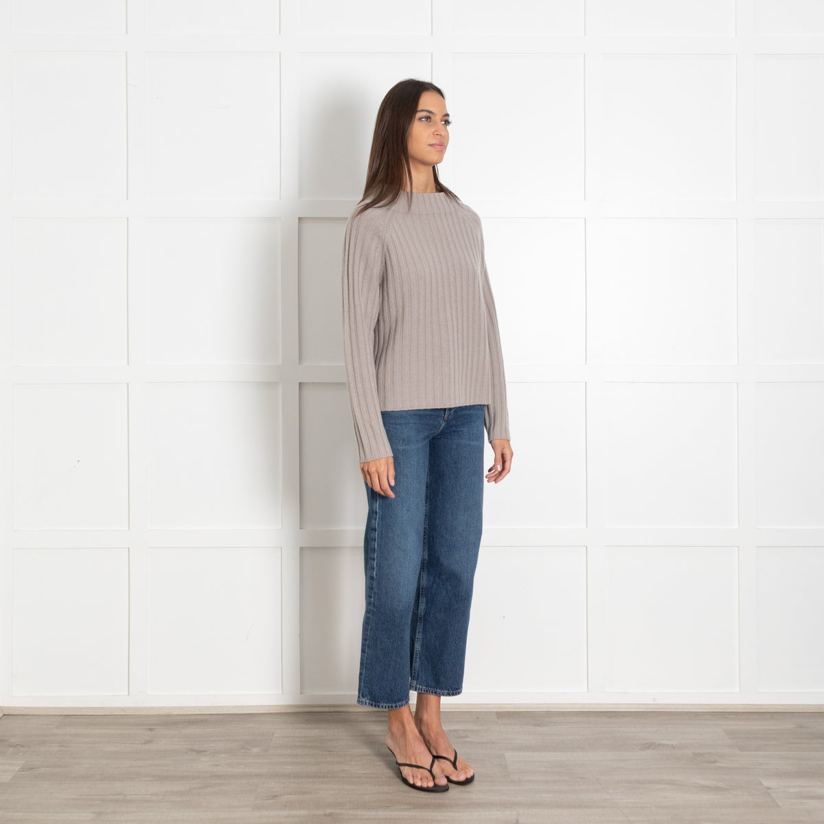 Henry Christ Ribbed Beige Sweater - Image 6