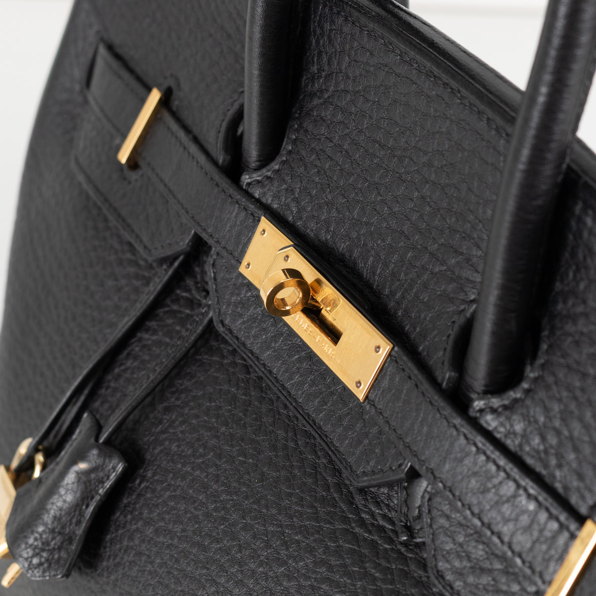 Hermès Birkin 35 Black Clemence Retourne with Gold Hardware - Image 18