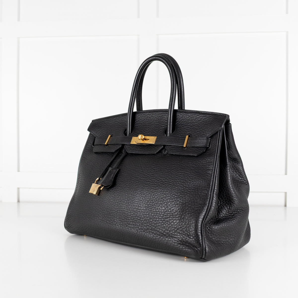 Hermès Birkin 35 Black Clemence Retourne with Gold Hardware - Image 6