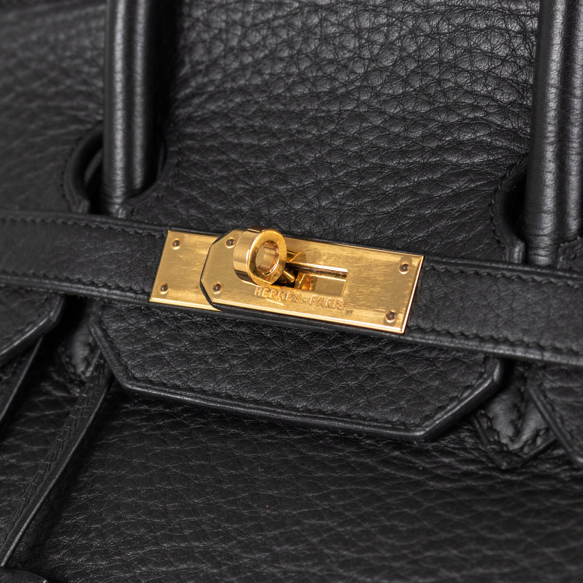 Hermès Birkin 35 Black Clemence Retourne with Gold Hardware - Image 8