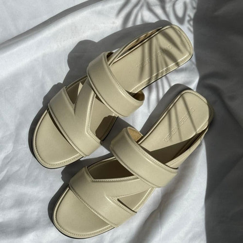 Bottega Veneta Vienna Cream Calf Band Sandal
