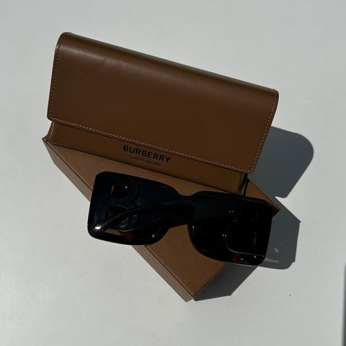 Burberry Tortoiseshell Frith Square Frame Sunglasses