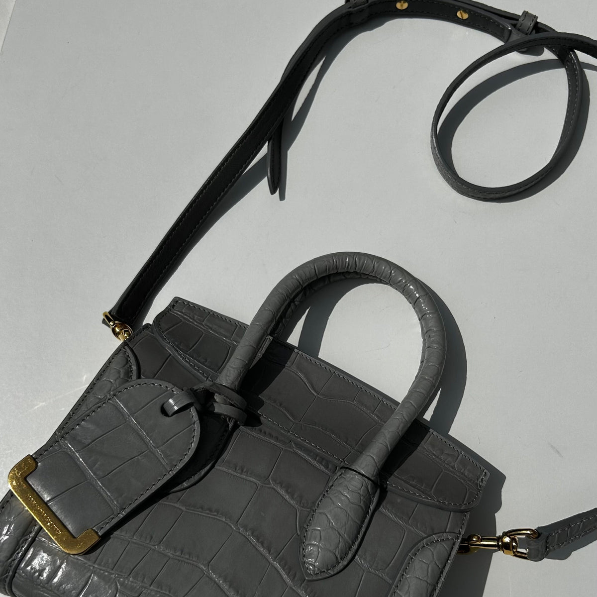 Alexander McQueen Grey Small Heroine Bag