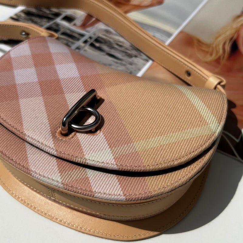 Burberry Peach Check Mini Rocking Horse Crossbody