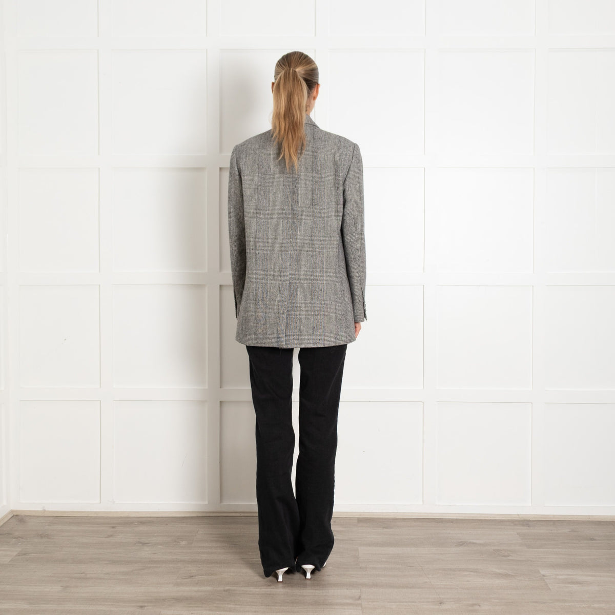 Iris Grey Check Cotton Wool Blend Blazer - Image 5