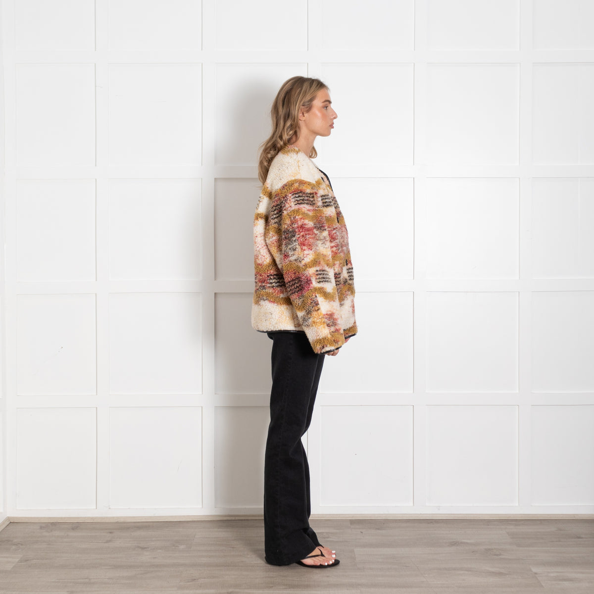 Isabel Marant Etoile Fleece Multicolour Umala Reversible Jacket - Image 5