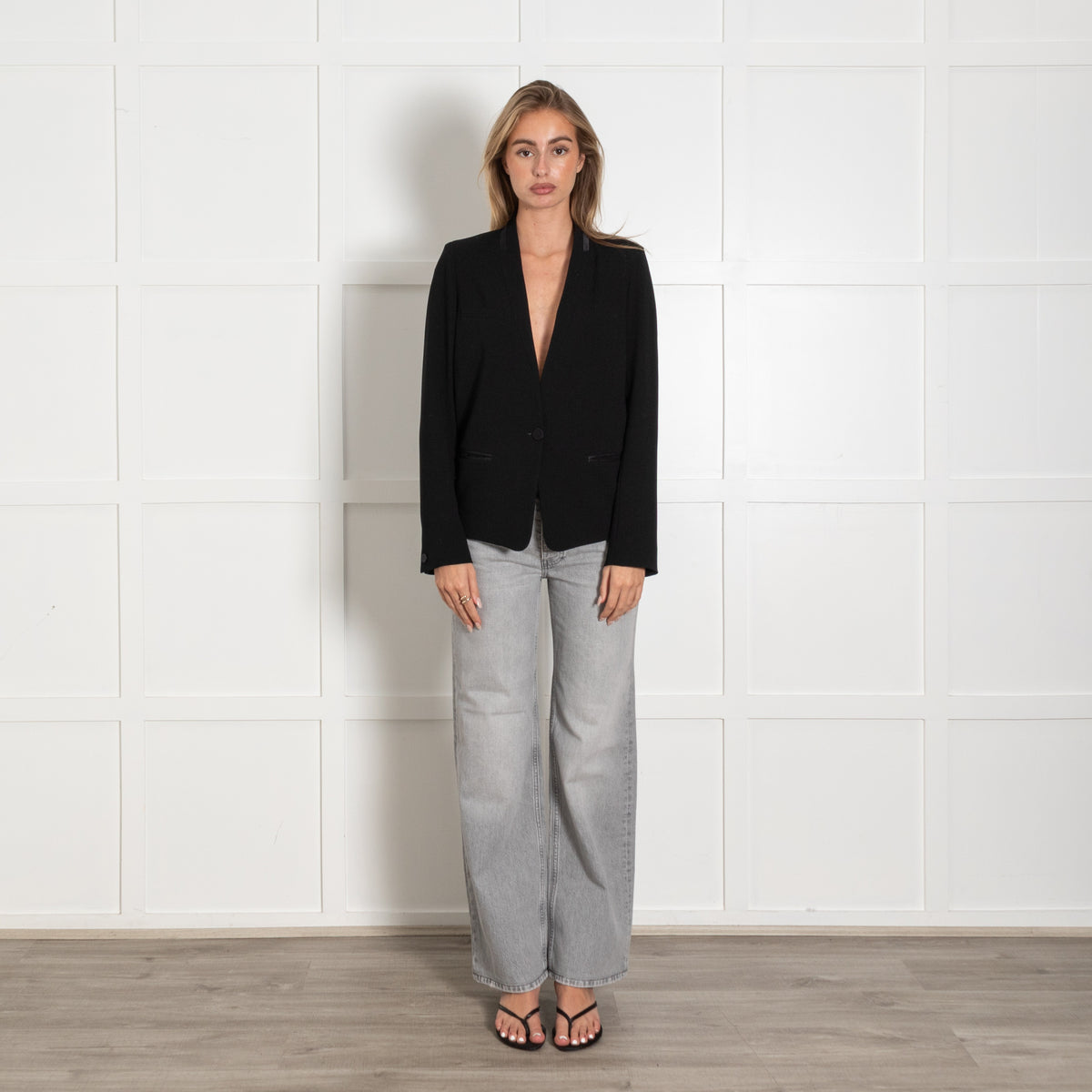 Isabel Marant Black Satin Trim Blazer - Image 1