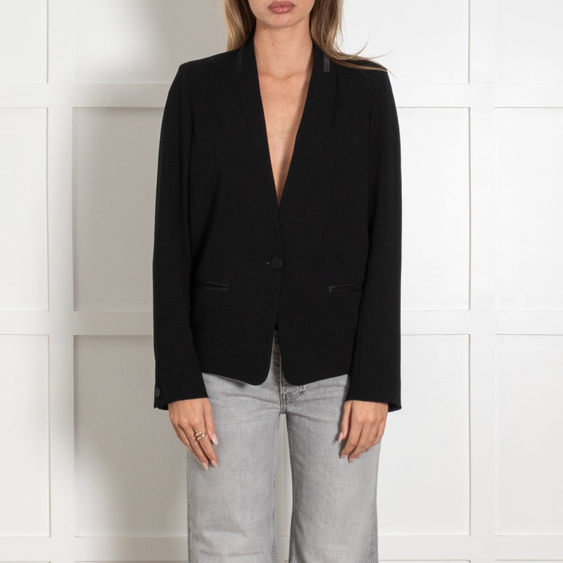 Isabel Marant Black Satin Trim Blazer - Image 2