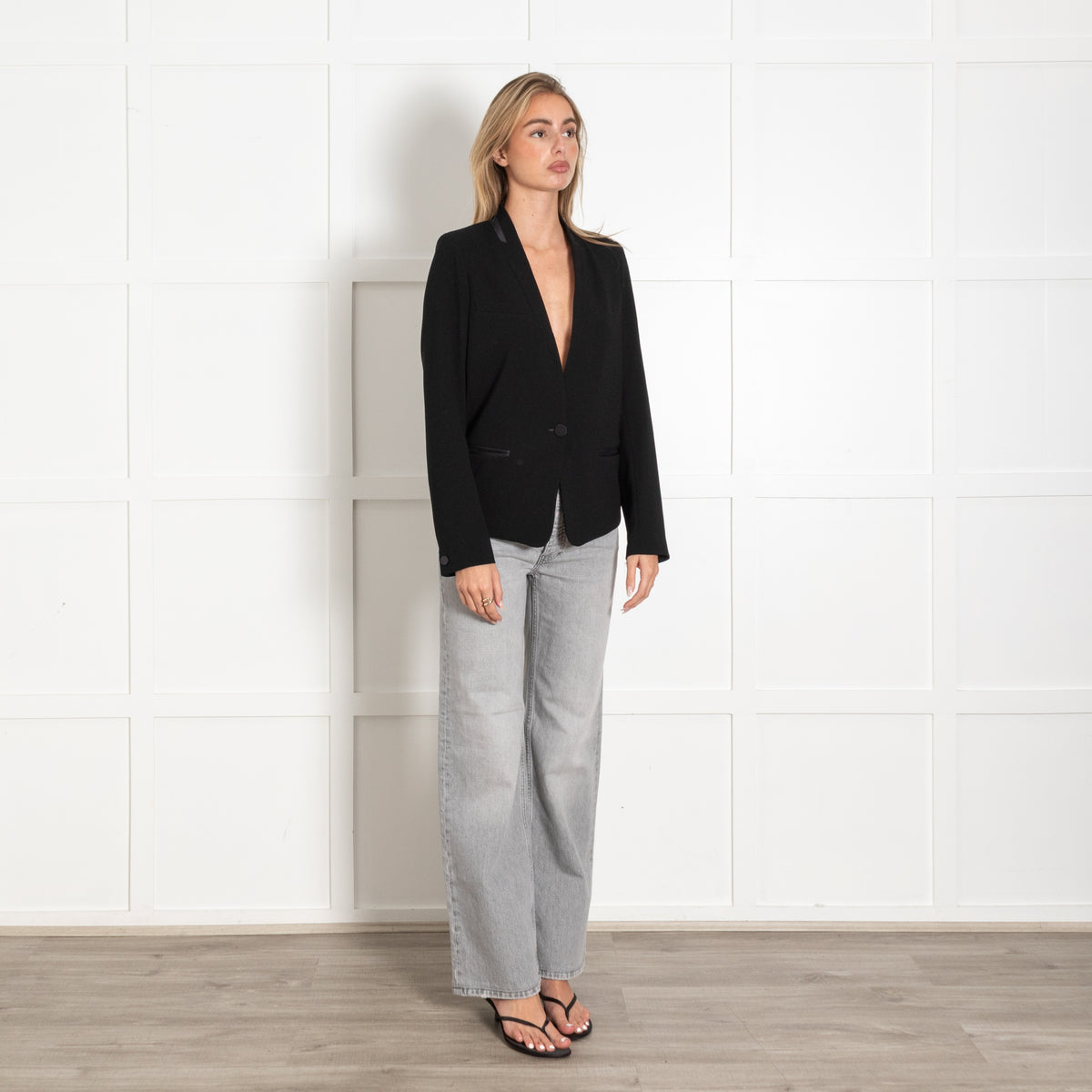 Isabel Marant Black Satin Trim Blazer - Image 7
