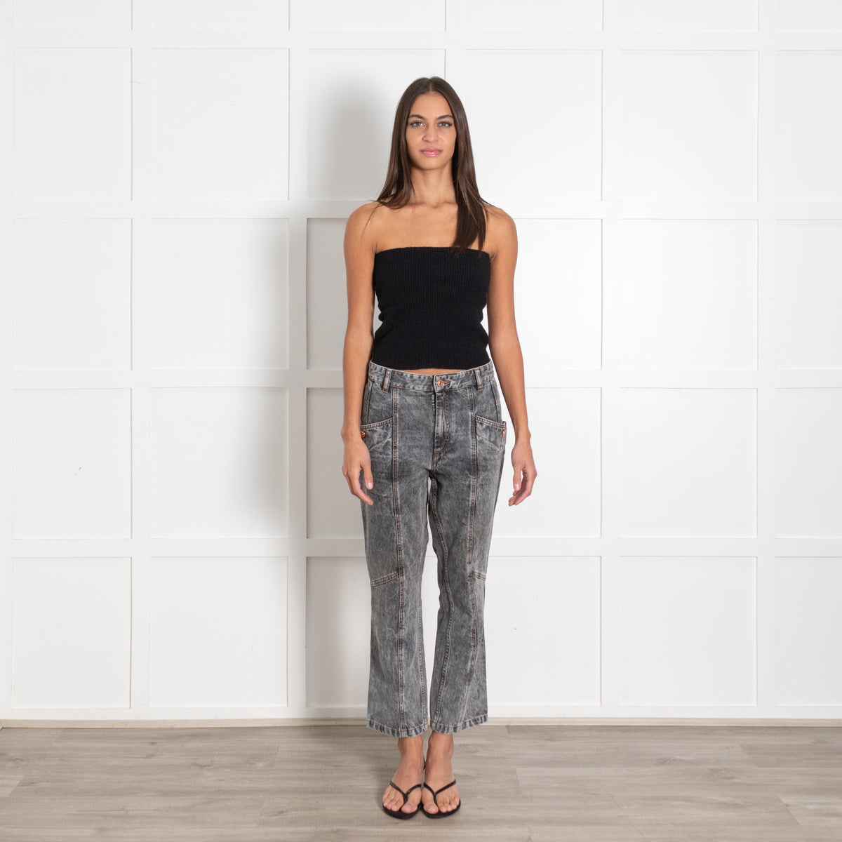 Isabel Marant Etoile Grey Denim Jeans - Image 1