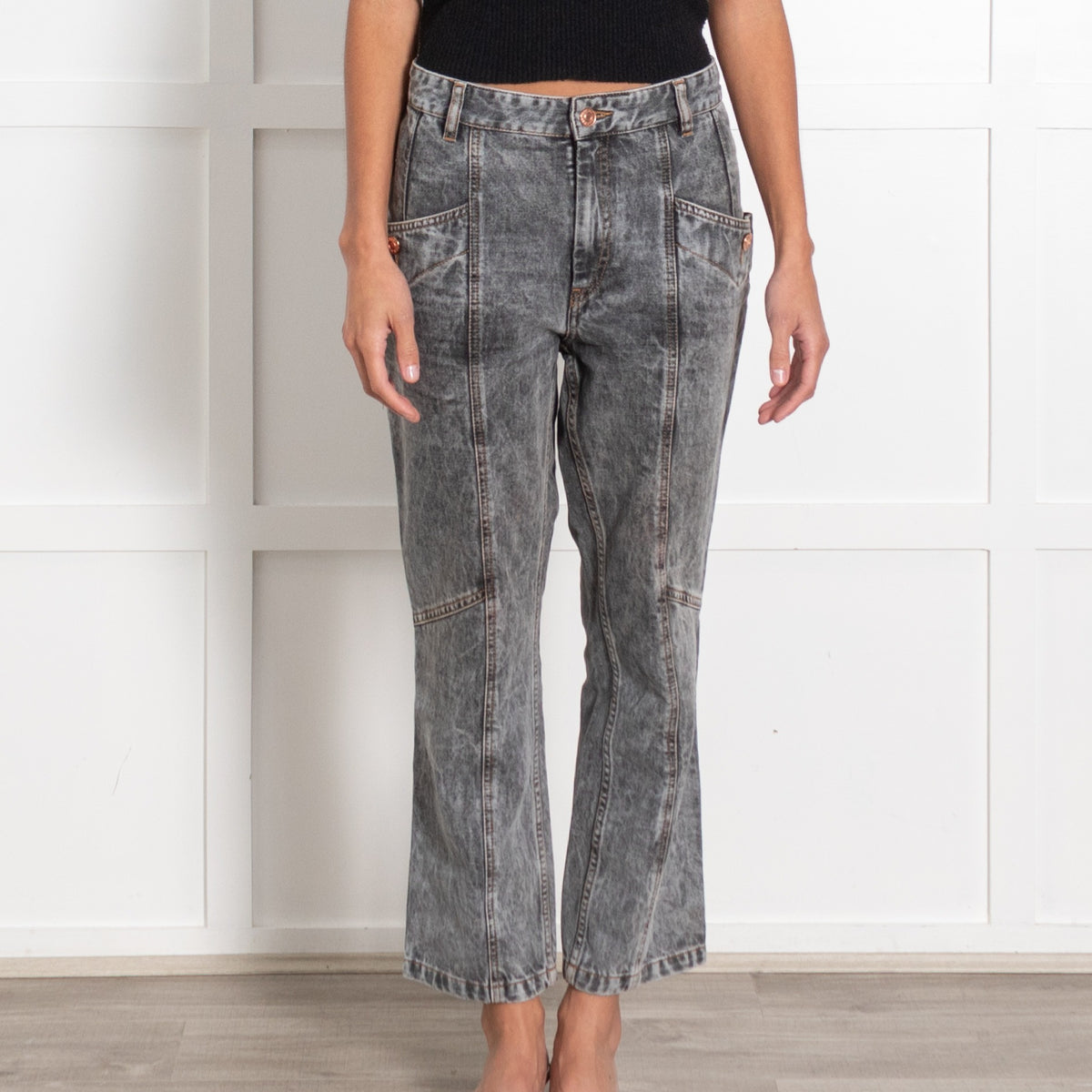 Isabel Marant Etoile Grey Denim Jeans - Image 2