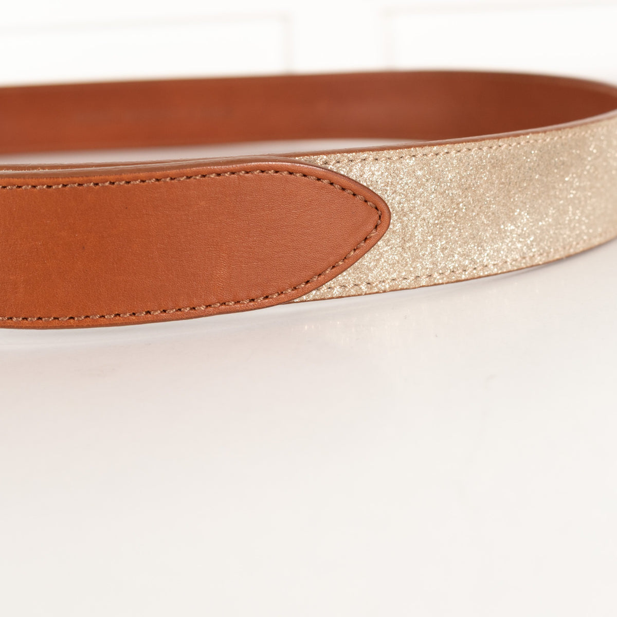 Isabel Marant Gold and Brown Glitter Belt - Image 10
