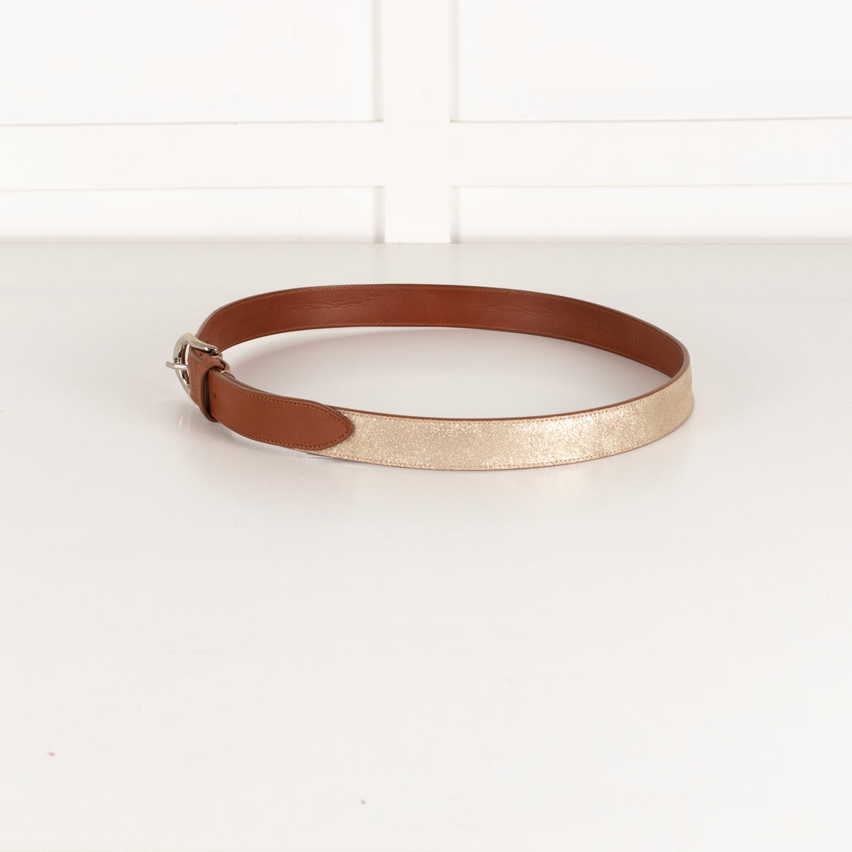 Isabel Marant Gold and Brown Glitter Belt - Image 2