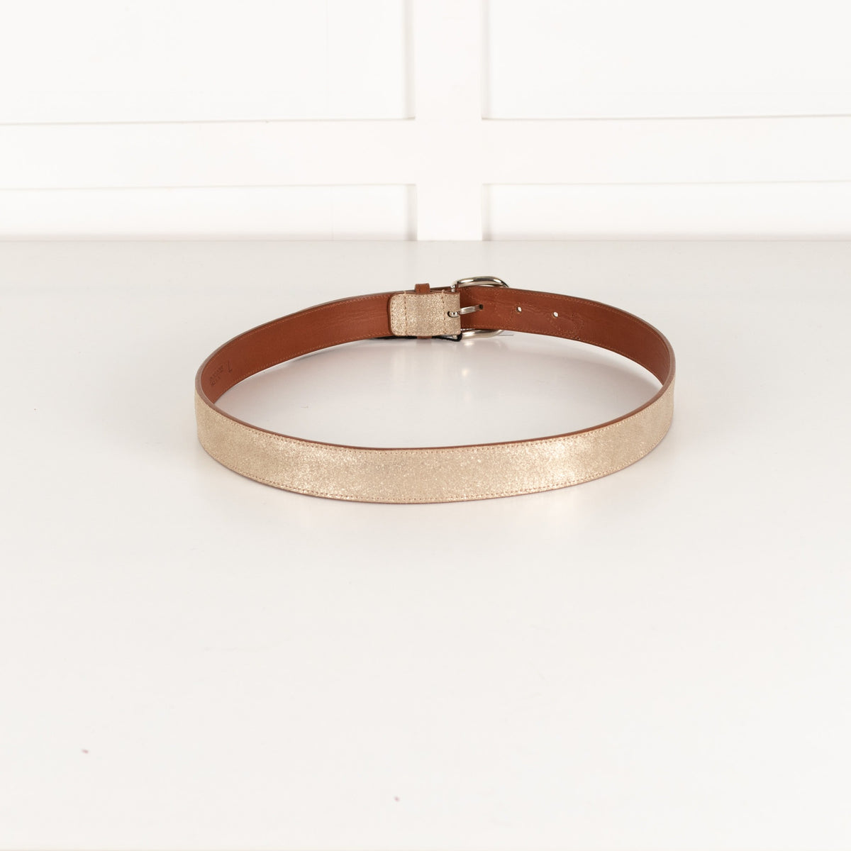 Isabel Marant Gold and Brown Glitter Belt - Image 3